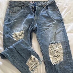 7 for all mankind women’s Distressed Blue Jeans